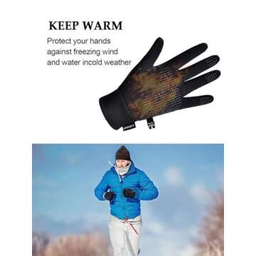 EAGLEFLY Winter Gloves Women Men Waterproof Warm Gloves with Touch Screen Fingers Thermal Gloves for Men Women Running Riding Cycling Driving Windproof Water Resistant Cold Weather Tactical Gloves