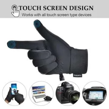 EAGLEFLY Winter Gloves Women Men Waterproof Warm Gloves with Touch Screen Fingers Thermal Gloves for Men Women Running Riding Cycling Driving Windproof Water Resistant Cold Weather Tactical Gloves