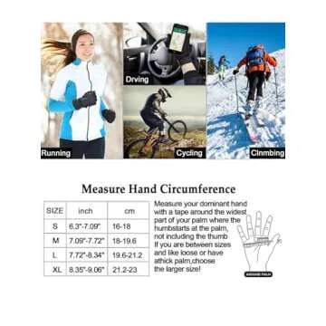 EAGLEFLY Winter Gloves Women Men Waterproof Warm Gloves with Touch Screen Fingers Thermal Gloves for Men Women Running Riding Cycling Driving Windproof Water Resistant Cold Weather Tactical Gloves