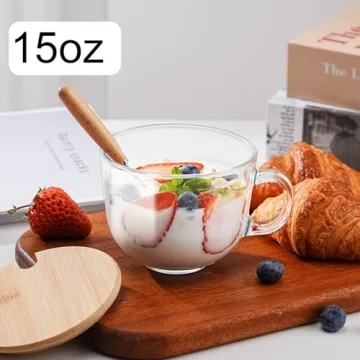 Stylish PARACITY Overnight Oats Containers - Glass Coffee Mugs