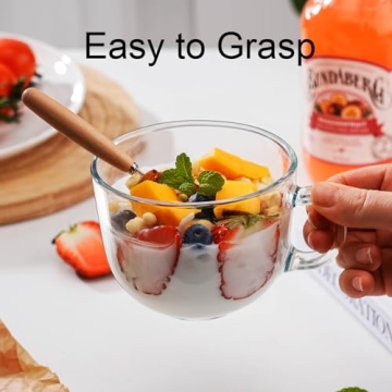 Stylish PARACITY Overnight Oats Containers - Glass Coffee Mugs