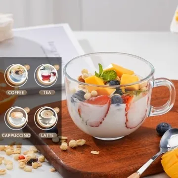 Stylish PARACITY Overnight Oats Containers - Glass Coffee Mugs