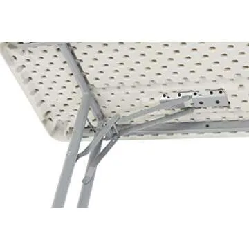 (2 Pack) National Public Seating 18" x 96" Heavy Duty Seminar Folding Table, Speckled Gray
