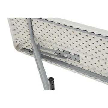 (2 Pack) National Public Seating 18" x 96" Heavy Duty Seminar Folding Table, Speckled Gray