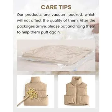 UANEO Cropped Puffer Vest Women Zip Up Stand Collar Sleeveless Padded Crop Puffy Vests (Khaki-XS)