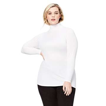 Amazon Brand - Daily Ritual Women's Plus Size Fluid Knit Long-Sleeve Funnel Turtleneck Shirt