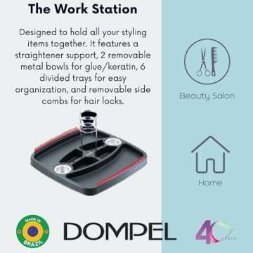 DOMPEL Mega Hair Trolley Station Model 501 | Stylish and Functional Hair Salon Organizer with Extra Storage Space