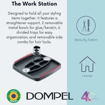 DOMPEL Mega Hair Trolley Station Model 501 | Stylish and Functional Hair Salon Organizer with Extra Storage Space