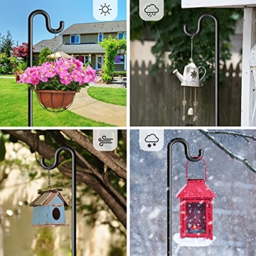 76 Inch Adjustable Shepherds Hooks with 5 Prong Base