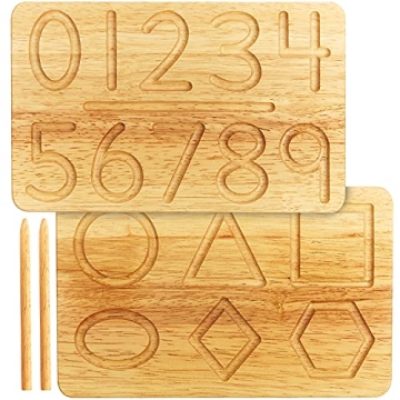 Montessori & Me Wood Number Tracing Board - Perfect Early Learning Tool for Kids