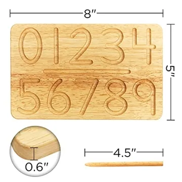 Montessori Number Tracing Board for Toddlers & Preschoolers