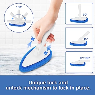 Qaestfy Shower Scrubber with Adjustable 51" Handle