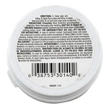 Oatey 30140 Water Soluble Tinning Flux, Gray