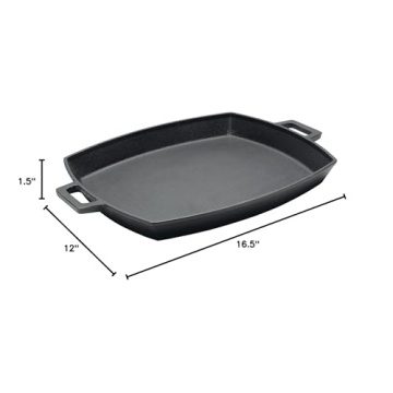 Bayou Classic Cast Iron Shallow Pan for Versatile Cooking