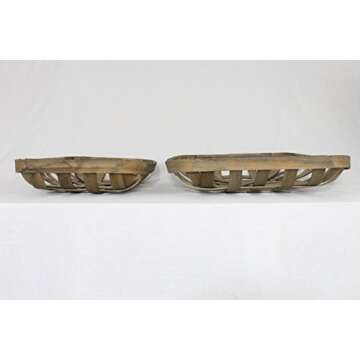 Tobacco Basket Set, 2 Baskets, Farmhouse Wall Decor