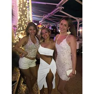 BEAGIMEG One Shoulder Slit Skirt Dress for Women