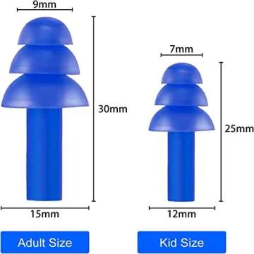 6 Pairs Kids Adults Ear Plugs Swimming Noise Cancelling Reusable Earplugs for Sleeping and Swimming, 6 Assorted Colors(Classic Colors)