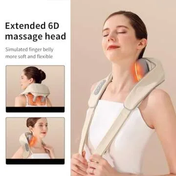 ACKIND Neck Massager with Heat, Shiatsu Shoulder Massage, Electric Acupressure Neck Massager Best Gi...
