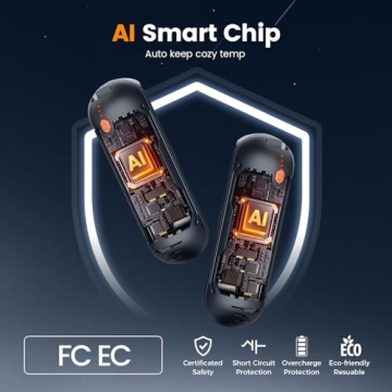 Rechargeable AI Hand Warmers 2 Pack 15Hrs Lasting Portable Heater