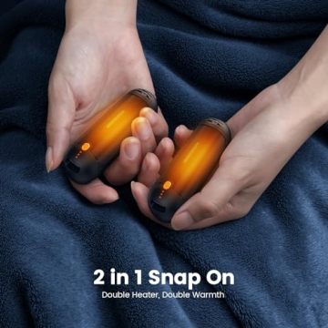 Rechargeable AI Hand Warmers 2 Pack 15Hrs Lasting Portable Heater