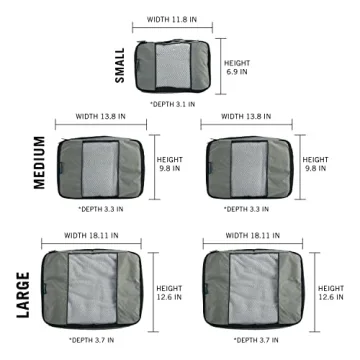 TravelWise Packing Cube System 5-Piece Durable Set