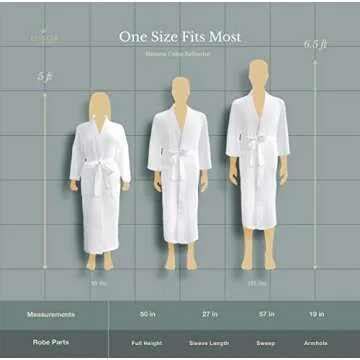 LUXA HOUSE - Waffle Bathrobe - 100% Egyptian Cotton - Unisex/One Size Fits Most - White - 1 Piece