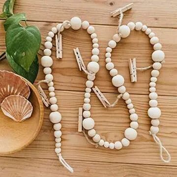 Sage in Thyme 4ft Wooden Beads Garland for Stylish Displays