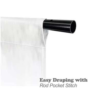 Julius Studio 10 x 16 ft. / 120 x 192 inch Large White Backdrop Background Screen, High Density 150 ...