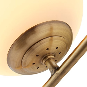 Rivet Glass Ball Table Lamp with LED Included, Brass