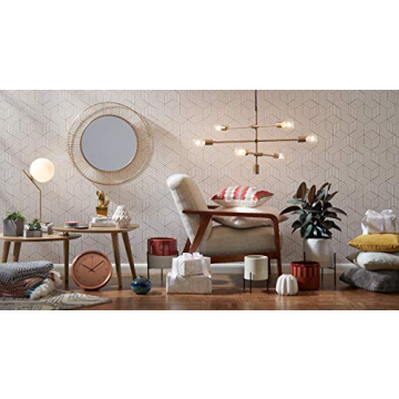 Rivet Glass Ball Table Lamp with LED Included, Brass