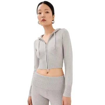 Lioness Women's Muse Knit Sweatshirt - Stylish Cloud Grey, Perfect for Casual Wear