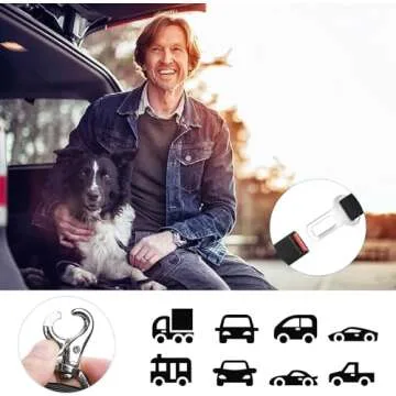 Vastar Dog Seat Belt Harness, 2 Packs Pet Dog Seat Belt Leash Adjustable Dog Cat Safety Leads Harness, Vehicle Car Seatbelt Harness for Pets with Elastic Nylon Bungee Buffer for Shock Attenuation