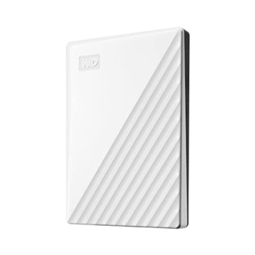 WD 1TB My Passport Portable External Hard Drive - White with Backup Software and Encryption