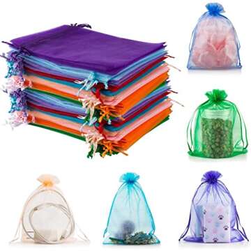 Elegant 100pcs 5x7 Organza Gift Bags for All Occasions