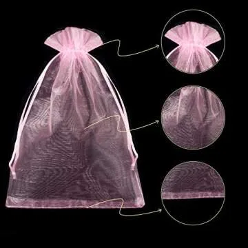 Elegant 100pcs 5x7 Organza Gift Bags for All Occasions