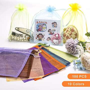 Elegant 100pcs 5x7 Organza Gift Bags for All Occasions