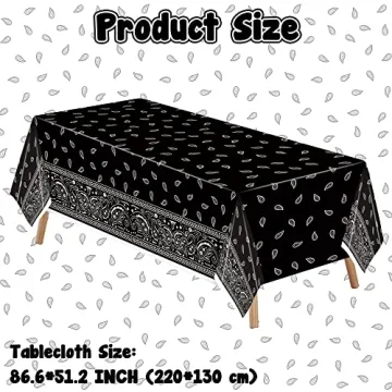 K1tpde Bandana Tablecloths for Western Decor