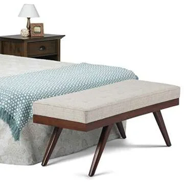 SIMPLIHOME Bedford SOLID WOOD Universal TV Media Stand, 53.9 inch Wide, Living Room Entertainment Center, Storage Cabinet with Glass Doors, for Flat Screen TVs up to 60 inches in Dark Tobacco Brown