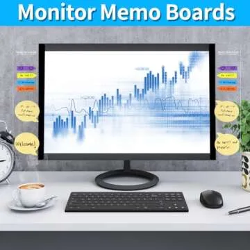 Transparent Monitor Memo Board Set - Organize Your Desk Effectively with Ease