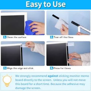 Monitor Memo Board Set for Seamless Workspace Organization