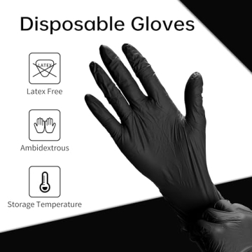 PEIPU Medium Vinyl Disposable Gloves, 100 Pack