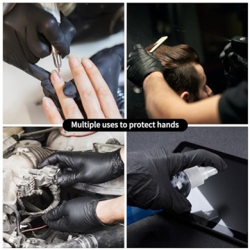 PEIPU Medium Vinyl Disposable Gloves, 100 Pack