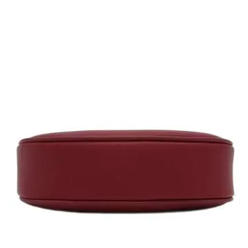 FashionPuzzle Small Crescent Shoulder Bag Underarm Purse (Wine)