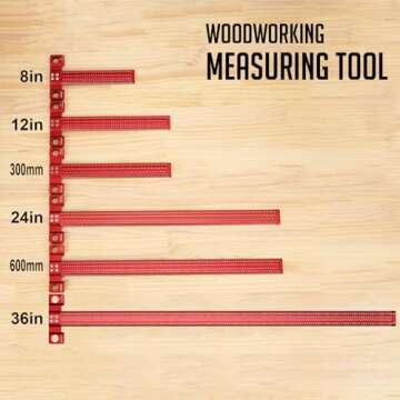 AKNgoes 12in Woodworking T-Square Ruler for Precision