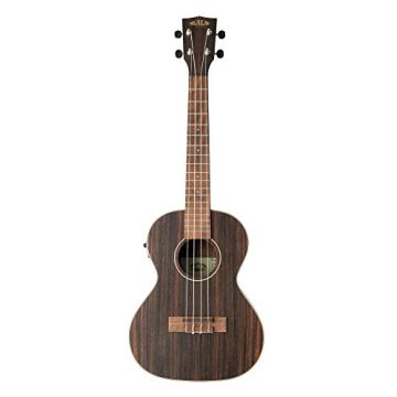 Kala Striped Ebony Tenor Ukulele with EQ for All Skill Levels