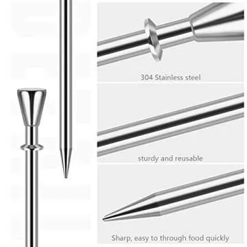 Premium 20Pcs Stainless Steel Cocktail Picks for Party