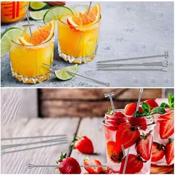 Premium 20Pcs Stainless Steel Cocktail Picks for Party