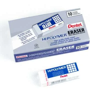 Pentel Hi-Polymer Block Erasers Pack of 10 - Large