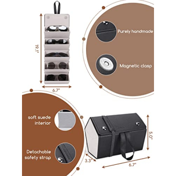 Cloudever Foldable Sunglasses Case - Travel Organizer