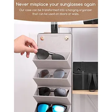 Cloudever Foldable Sunglasses Case - Travel Organizer